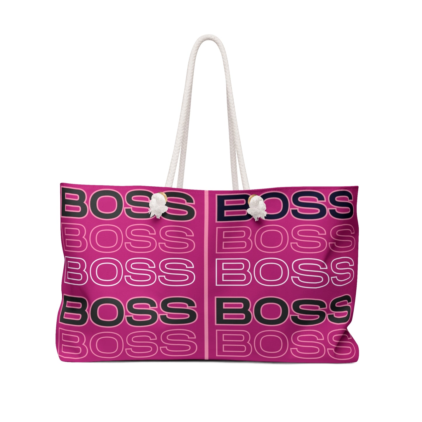 Boss Vibes, Weekender Bag for Women, Pink Weekend Bag, Boss Gift, Pattern, Pink Beach Bag, Big Bag, Gift for Her, Pink Gift, Getaway Gift