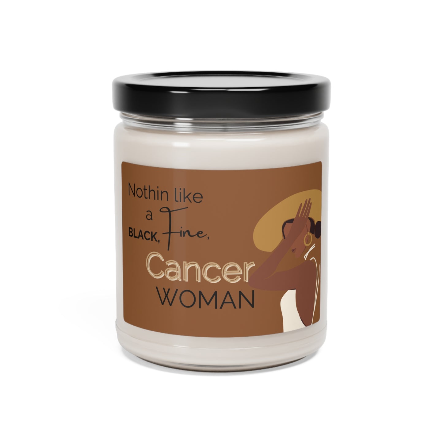 Fine Black Woman Candle, African American Cancer Candle, Astrology, Zodiac Candle, Cancer Zodiac Gift, Cancer Gifts, Gift for Black Woman