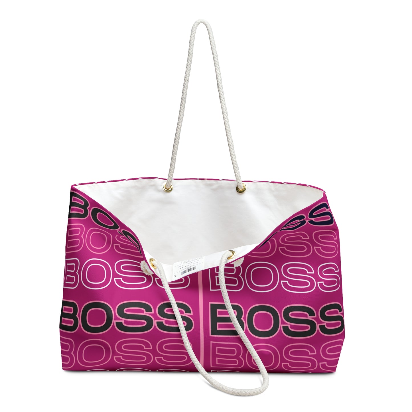 Boss Vibes, Weekender Bag for Women, Pink Weekend Bag,  Boss Gift, Pattern, Pink Beach Bag, Big Bag, Gift for Her, Pink Gift, Getaway Gift