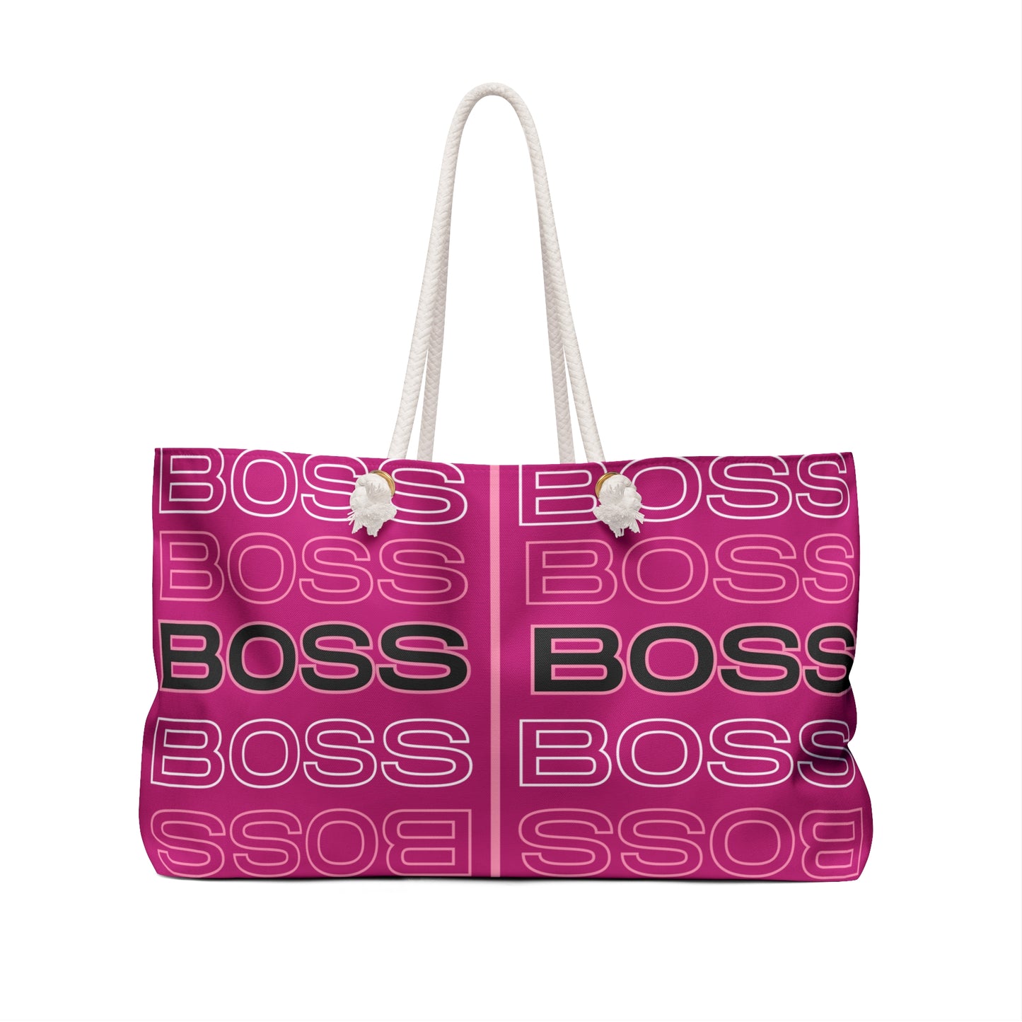 Boss Vibes, Weekender Bag for Women, Pink Weekend Bag,  Boss Gift, Pattern, Pink Beach Bag, Big Bag, Gift for Her, Pink Gift, Getaway Gift