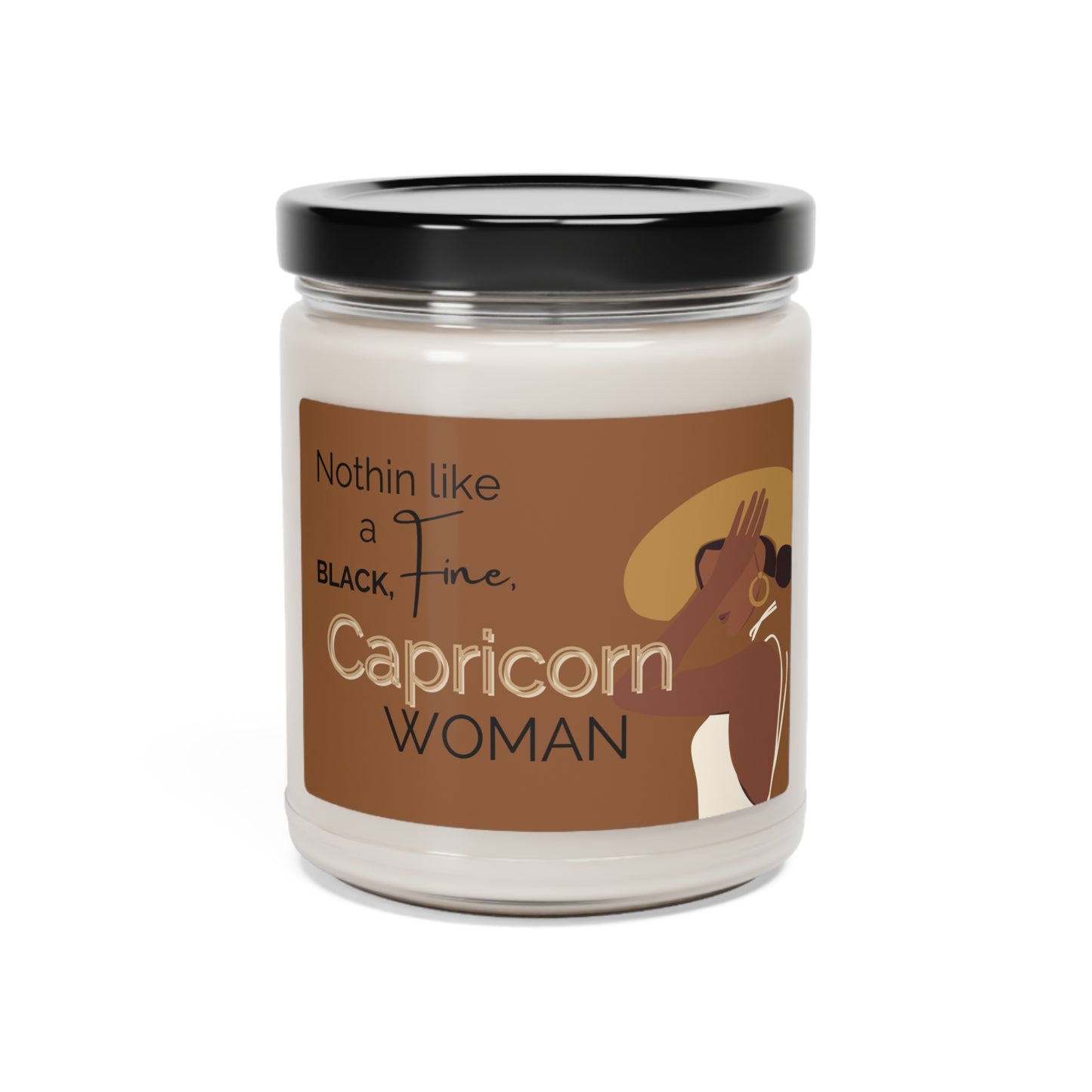 Fine Black Woman Candle, African American Capricorn Candle, Astrology, Zodiac Candle, Capricorn Zodiac, Capricorn Gifts, Black Woman Gift