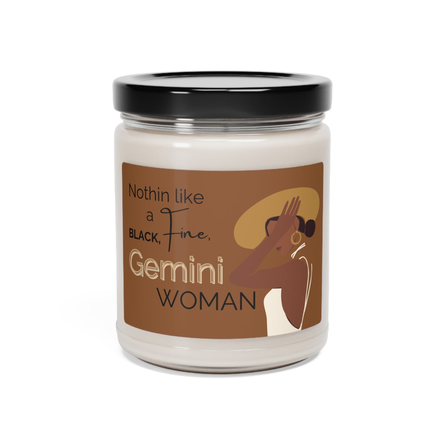 Fine Black Woman Candle, African American Gemini Candle, Astrology, Zodiac Candle, Gemini Zodiac Gift, Gemini Gifts, Gift for Black Woman