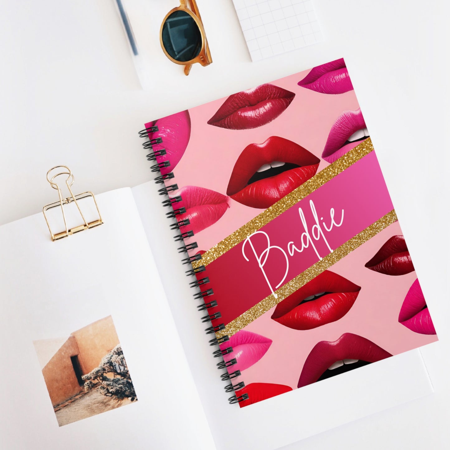 Baddie, Spiral Notebook, Ruled Line, Gifts for bad girls, rebel gift, make up lover, gifts for her, spiral notebook, journal, just because,