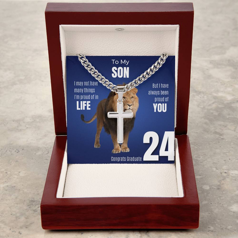 Personalized Grad Lion  Cross