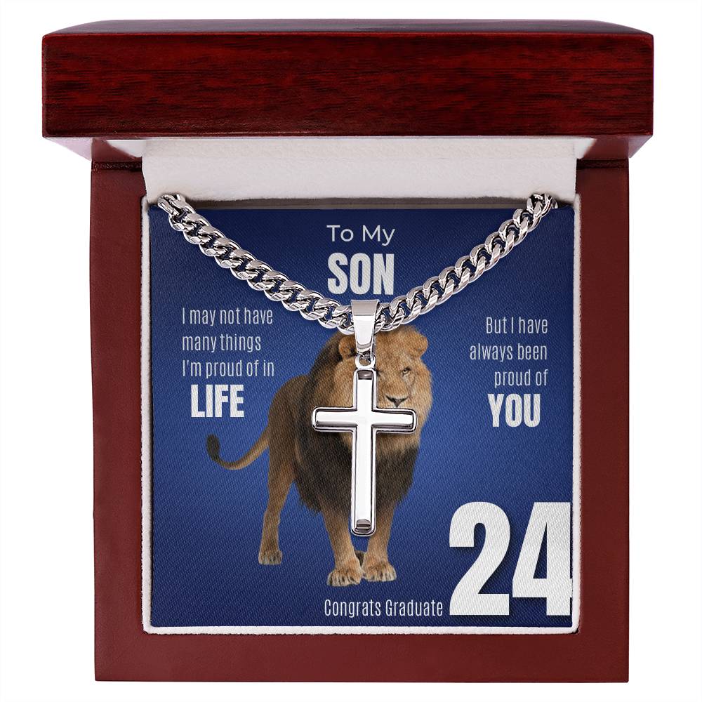 Personalized Grad Lion  Cross